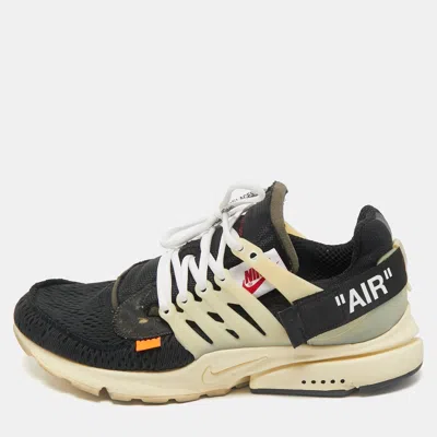 Pre-owned Off-white X Nike Black Mesh And Fabric Air Presto Sneakers Size 44