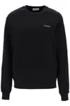 Off-white Oversize Crew Neck Embroidered Knitwear In Nero