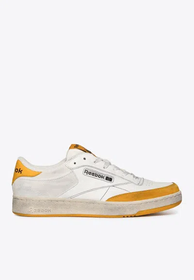 Off-white X Reebok Club C Vintage Leather Sneakers In White