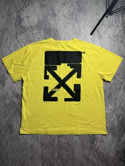 Pre-owned Off White X Virgil Abloh 21ss Off White Contrast Arrow Style Tee In Yellow