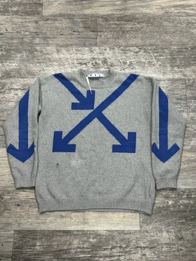 Pre-owned Off White X Virgil Abloh Off-white Arrow Sweater In Grey