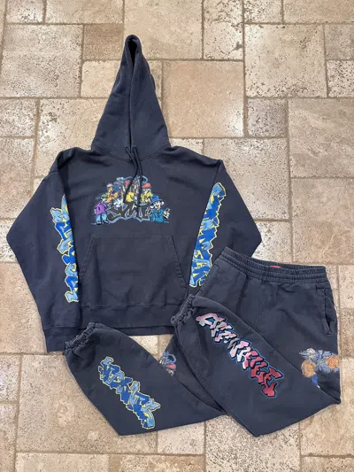Pre-owned Off White X Virgil Abloh Off-white Virgil Graffiti Graff Pupp Skater Sweatsuit In Grey