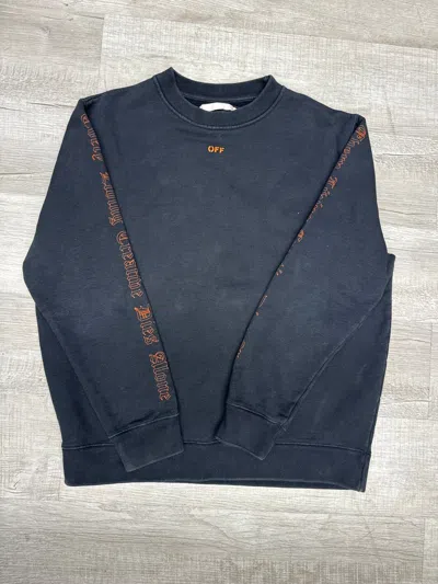 Pre-owned Off White X Vlone Archives Black Orange Sweatshirt