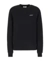 Off-white Oversize Crew Neck Embroidered Knitwear In Black
