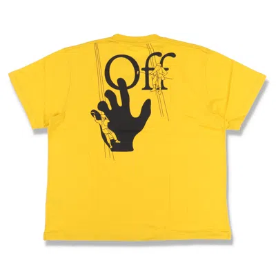 Pre-owned Off-white Yellow Painters Hand Logo Oversized T-shirt