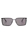 Off-white Yoder Rectangle-frame Sunglasses In 1007 1007 Black Dark Grey
