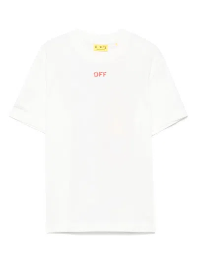 Off-white Kids' Youth White T-shirt With Maxi Print On The Back In Cotton Boy