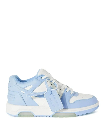 Off-white Out Of Office Leather Sneakers In Blue