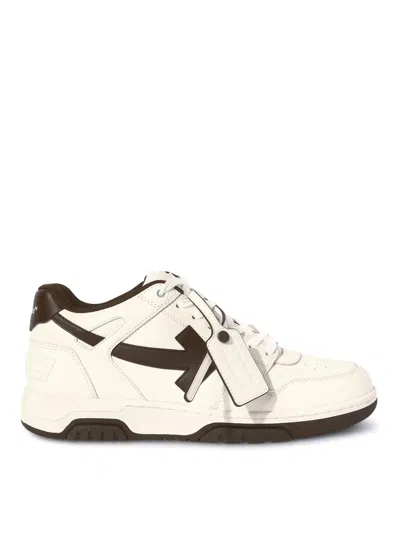 OFF-WHITE LEATHER SNEAKERS