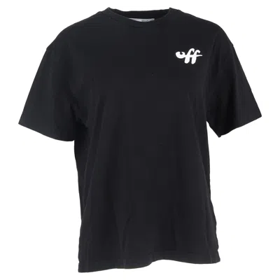 Off-white Zebra Logo-print T-shirt In Black Cotton