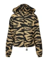 OFF-WHITE OFF-WHITE ZEBRA-PRINT HOODED JACKET WOMAN JACKET MULTICOLORED SIZE 8 POLYAMIDE