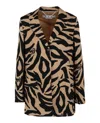Off-white Zebra Tomboy Jacket In Animal Print