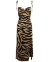 Off-white Zebra Print Side-slit Dress