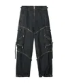 Off-white Zip Denim Cargo Pants In Black