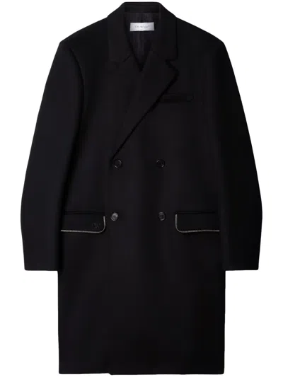 OFF-WHITE ZIP-DETAIL VIRGIN WOOL COAT