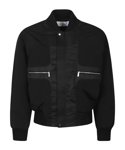 OFF-WHITE OFF-WHITE ZIP-DETAILED BOMBER JACKET