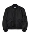 Off-white Nylon Bomber Jacket In Black
