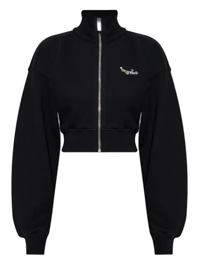 OFF-WHITE ZIP FLORAL KNITWEAR