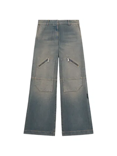 Off-white Zip-pocket Jeans In Blue