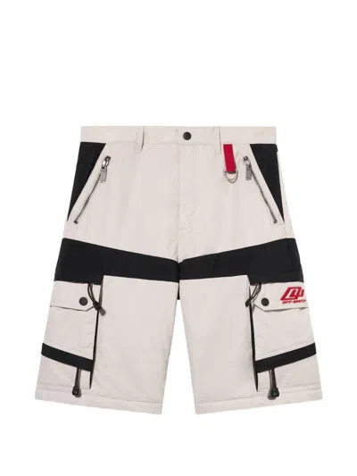 Off-white Zip-pockets Panelled Cargo Shorts In Multi