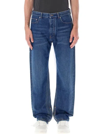 Off-white Zip Skate Jeans In Blue