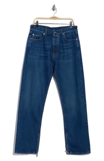 Off-white Zip Tab Detail Skate Jeans In Blue