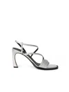 Off-white Zip Tie Loop Sandals In Gray