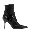 Off-white 110mm Zip Tie Leather Ankle Boots In Black