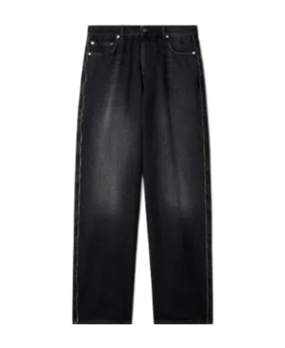 Off-white Zip-trim Loose-fit Jeans In Black