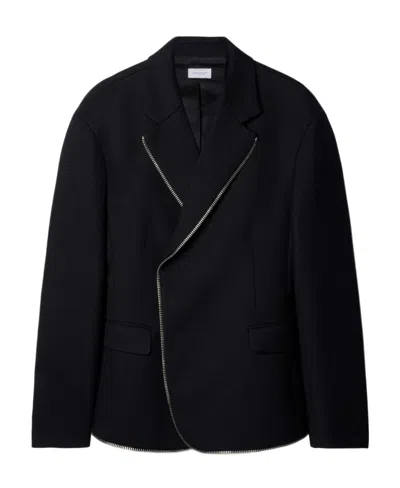 OFF-WHITE OFF-WHITE ZIP-TRIM LONG-SLEEVED BLAZER