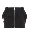 Off-white Zip-up Button Detailed Skirt In Black