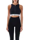 Off-white Logoband Zipped Rowing Top In Nero