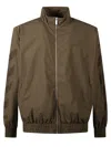Off-white Stylish Short Jacket High Collar In Brown
