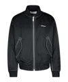 Off-white Embroidered-logo Bomber Jacket In Black