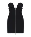 Off-white Bodycon Ablohland Mini Dress With Front Zip In Black