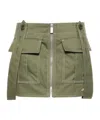 Off-white Cargo Mini Skirt With Straps In Green