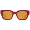 Off-white Zurich Amber Square Unisex Sunglasses Oeri018 2576 51 In Red