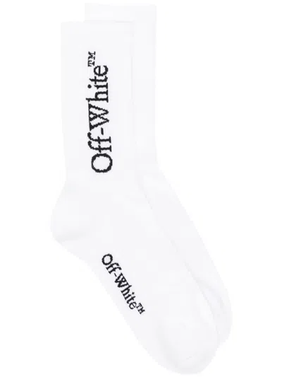 Off-white Off Whitebookish Socks With Intarsia