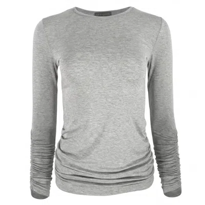 Off>grid Women's Anapai Marl Grey Bamboo Sleeved Top In Gray