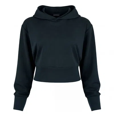 Off>grid Women's Black / Blue Tuiran Ink Scuba Sustainable Hoodie