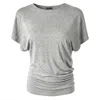 Off>grid Women's Lofoten Marl Grey Bamboo Asymmetric T-shirt In Grey