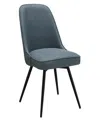 Office Star Penton Swivel Chair 19.5" W X 35" H, 2-pack In Navy Faux Leather With Black Metal Legs In Navy