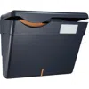 Officemate Hipaa Wall File With Cover - Black - Plastic - 1 Each In Blue