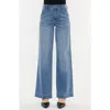 Official Kancan Usa Bertha High Rise Trouser Wide Leg Jeans In Medium Wash