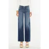 Official Kancan Usa Gemma Mid Rise Wide Leg Jeans In Dark Wash