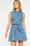 Official Kancan Usa Kim Sleeveless Mini Dress In Medium Wash