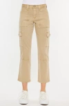 Official Kancan Usa Lavinia High Rise Slim Straight Leg Cargo Pants In Beige