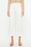 Official Kancan Usa Sammie High Rise 90's Cropped Wide Leg Jeans In White