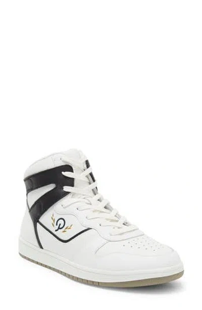 Official Program Court High Top Sneaker In White/black