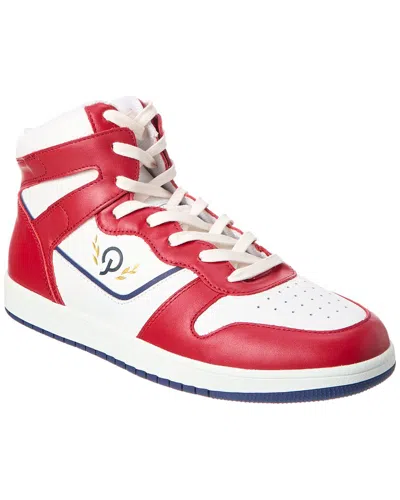 Official Program Ctm-40 Leather High-top Sneaker In Red